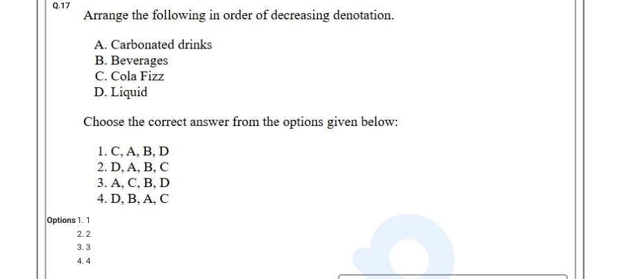 Read the question and choices in the excerpt. Choose A/B/C/D for the first/second/third/fourth option shown.