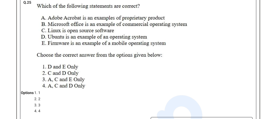 Read the question and choices in the excerpt. Choose A/B/C/D for the first/second/third/fourth option shown.