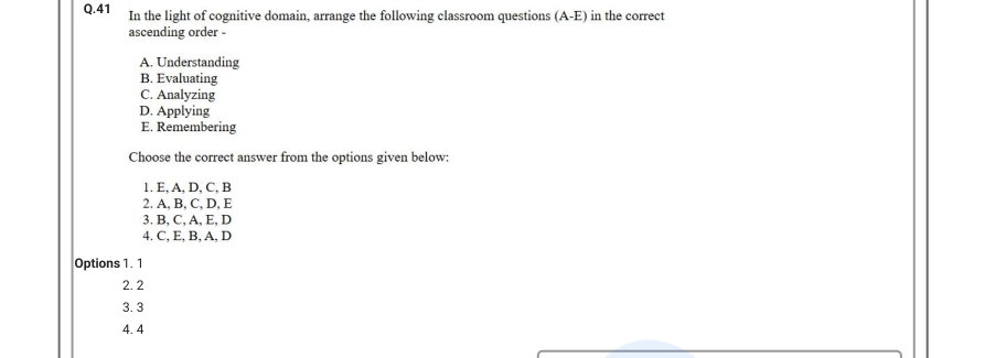 Read the question and choices in the excerpt. Choose A/B/C/D for the first/second/third/fourth option shown.