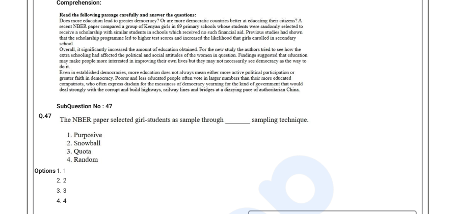Read the question and choices in the excerpt. Choose A/B/C/D for the first/second/third/fourth option shown.