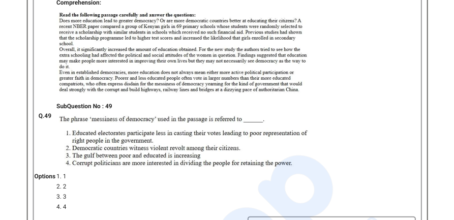 Read the question and choices in the excerpt. Choose A/B/C/D for the first/second/third/fourth option shown.