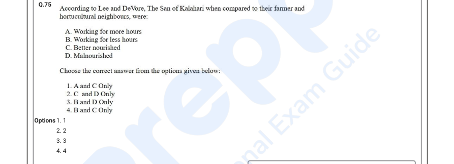 Read the question and choices in the excerpt. Choose A/B/C/D for the first/second/third/fourth option shown.