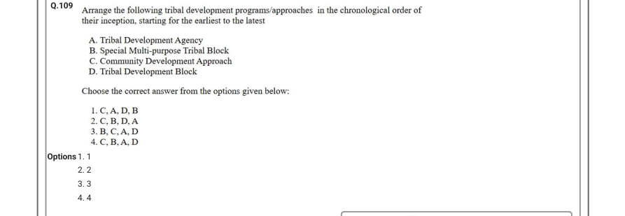 Read the question and choices in the excerpt. Choose A/B/C/D for the first/second/third/fourth option shown.