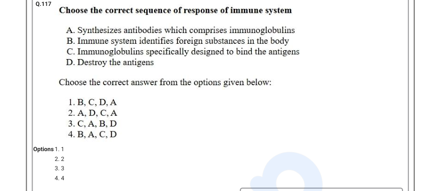 Read the question and choices in the excerpt. Choose A/B/C/D for the first/second/third/fourth option shown.