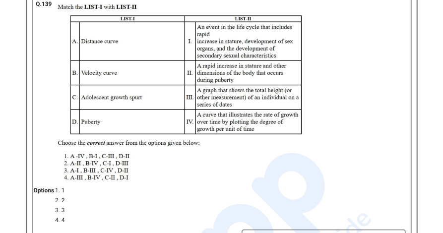 Read the question and choices in the excerpt. Choose A/B/C/D for the first/second/third/fourth option shown.