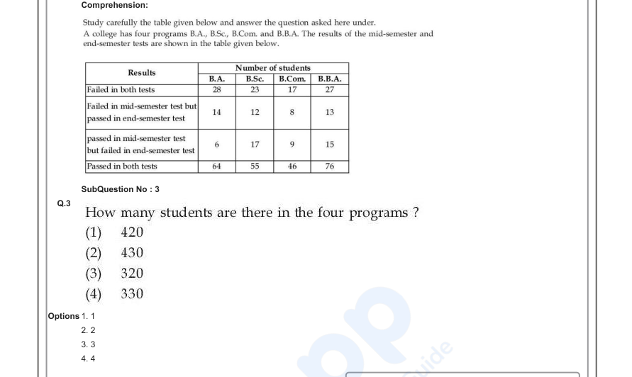 Read the question and choices in the excerpt. Choose A/B/C/D for the first/second/third/fourth option shown.