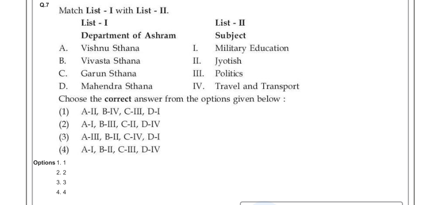 Read the question and choices in the excerpt. Choose A/B/C/D for the first/second/third/fourth option shown.