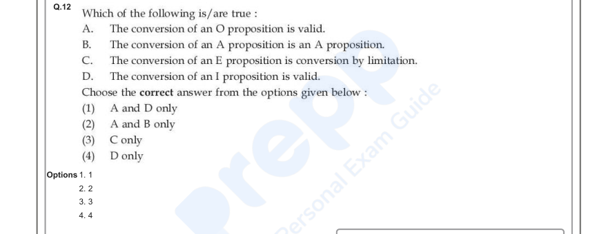 Read the question and choices in the excerpt. Choose A/B/C/D for the first/second/third/fourth option shown.