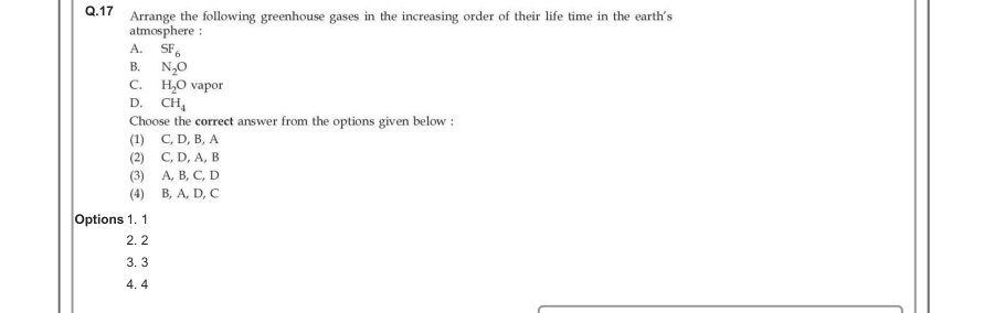Read the question and choices in the excerpt. Choose A/B/C/D for the first/second/third/fourth option shown.