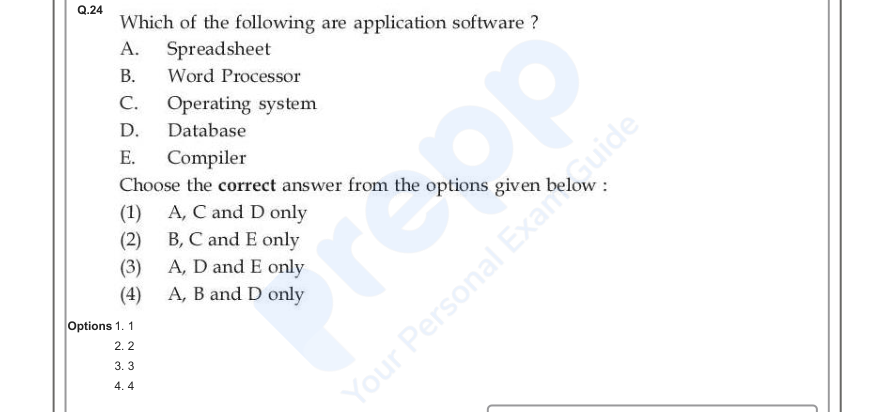 Read the question and choices in the excerpt. Choose A/B/C/D for the first/second/third/fourth option shown.