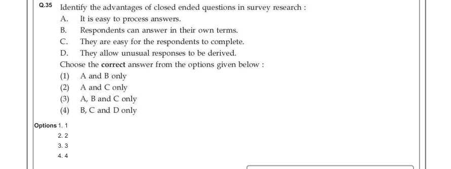 Read the question and choices in the excerpt. Choose A/B/C/D for the first/second/third/fourth option shown.