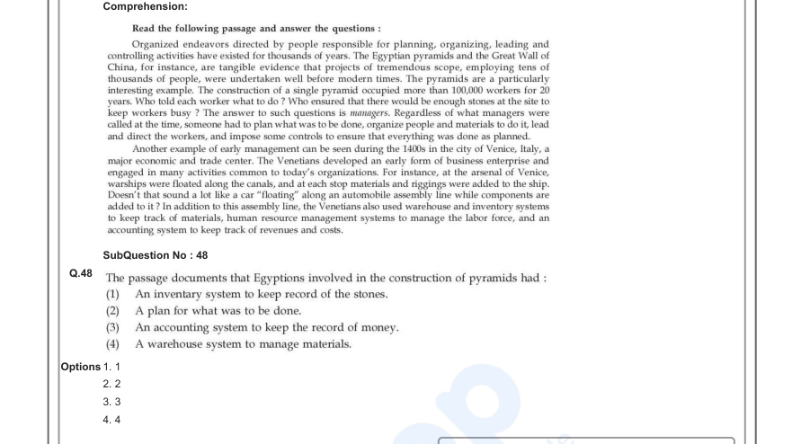 Read the question and choices in the excerpt. Choose A/B/C/D for the first/second/third/fourth option shown.
