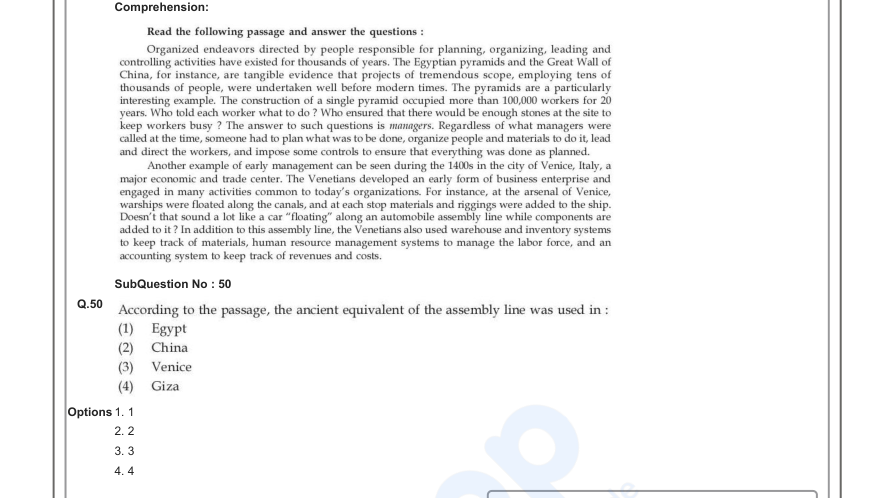 Read the question and choices in the excerpt. Choose A/B/C/D for the first/second/third/fourth option shown.