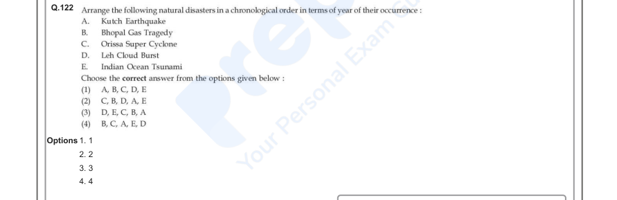 Read the question and choices in the excerpt. Choose A/B/C/D for the first/second/third/fourth option shown.