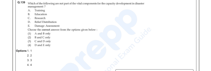Read the question and choices in the excerpt. Choose A/B/C/D for the first/second/third/fourth option shown.