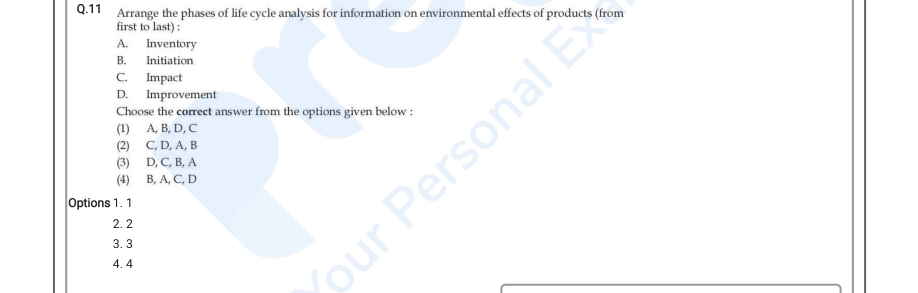 Read the question and choices in the excerpt. Choose A/B/C/D for the first/second/third/fourth option shown.