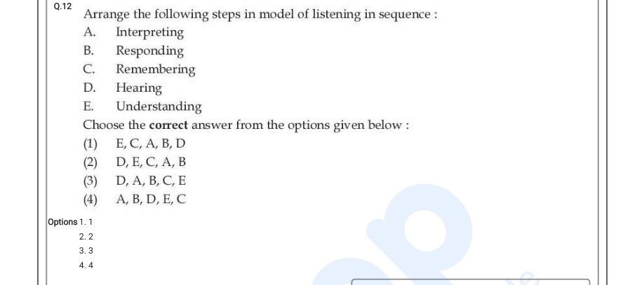 Read the question and choices in the excerpt. Choose A/B/C/D for the first/second/third/fourth option shown.