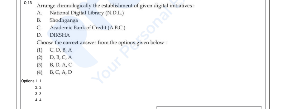 Read the question and choices in the excerpt. Choose A/B/C/D for the first/second/third/fourth option shown.
