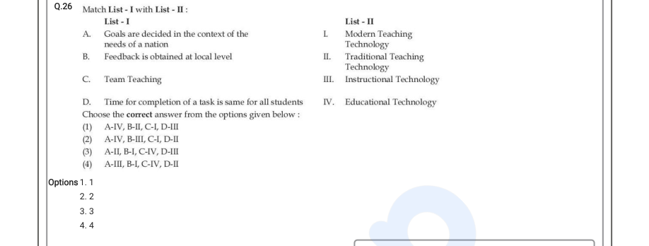 Read the question and choices in the excerpt. Choose A/B/C/D for the first/second/third/fourth option shown.