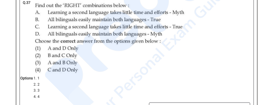 Read the question and choices in the excerpt. Choose A/B/C/D for the first/second/third/fourth option shown.