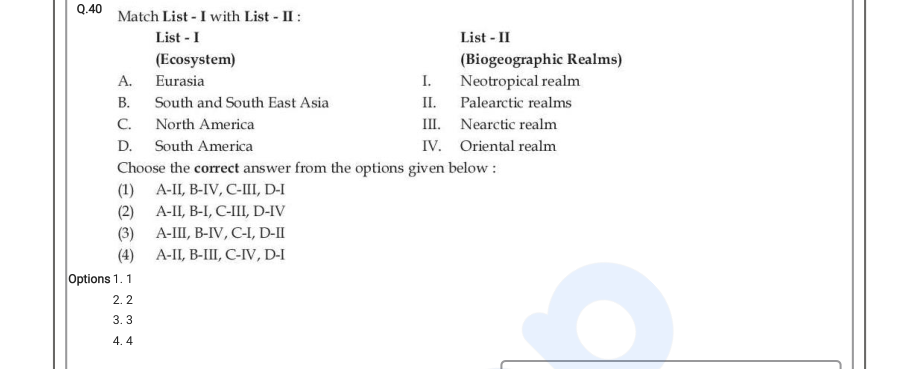 Read the question and choices in the excerpt. Choose A/B/C/D for the first/second/third/fourth option shown.
