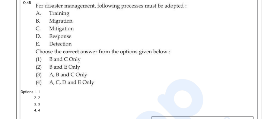 Read the question and choices in the excerpt. Choose A/B/C/D for the first/second/third/fourth option shown.