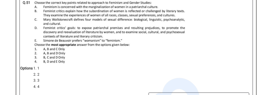 Read the question and choices in the excerpt. Choose A/B/C/D for the first/second/third/fourth option shown.