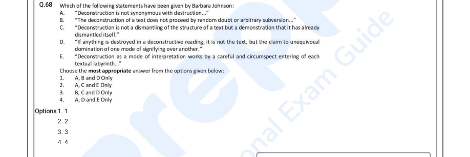 Read the question and choices in the excerpt. Choose A/B/C/D for the first/second/third/fourth option shown.