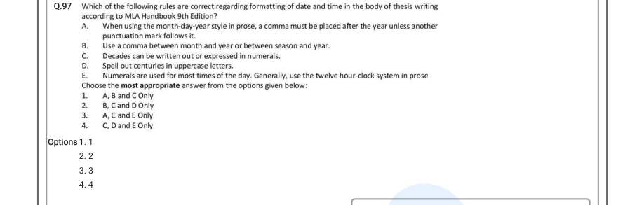Read the question and choices in the excerpt. Choose A/B/C/D for the first/second/third/fourth option shown.