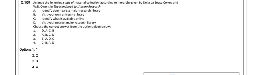 Read the question and choices in the excerpt. Choose A/B/C/D for the first/second/third/fourth option shown.