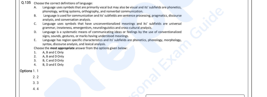 Read the question and choices in the excerpt. Choose A/B/C/D for the first/second/third/fourth option shown.