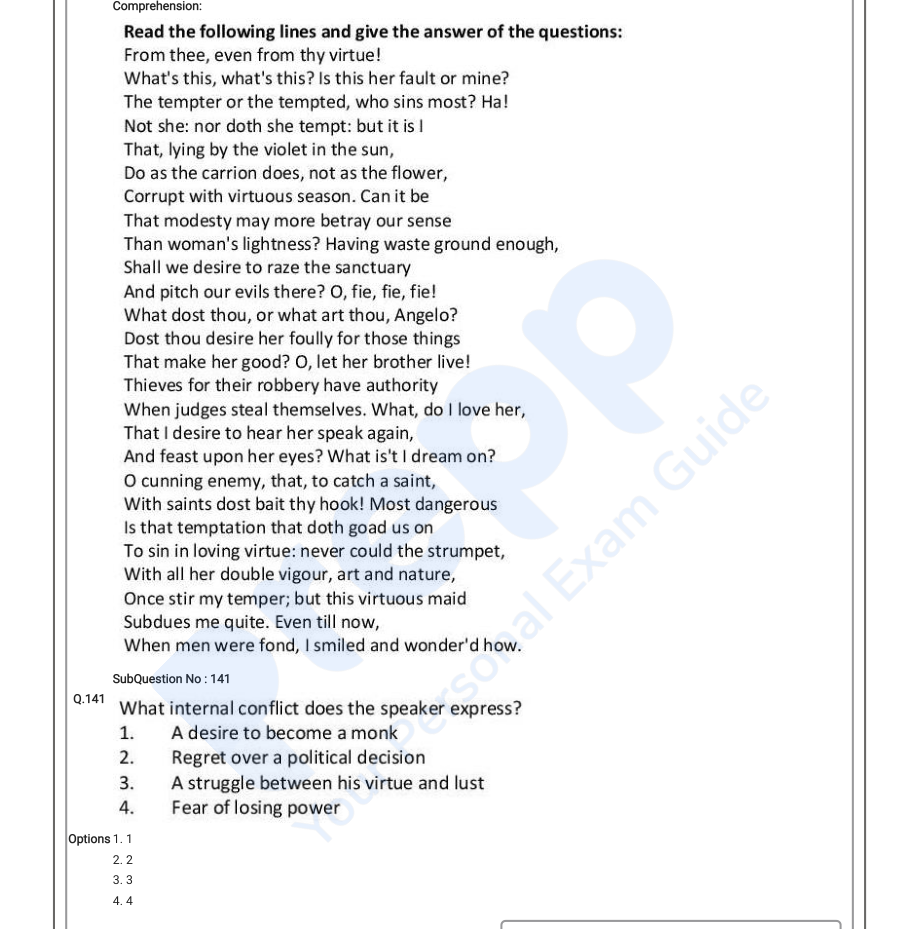 Read the question and choices in the excerpt. Choose A/B/C/D for the first/second/third/fourth option shown.