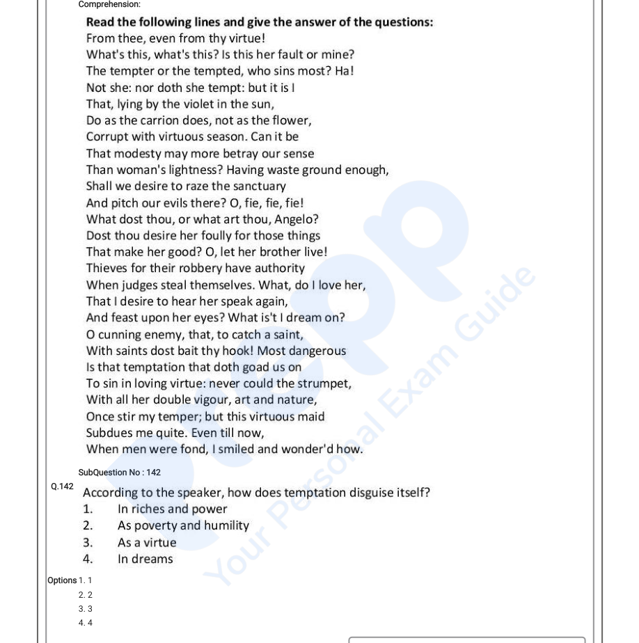 Read the question and choices in the excerpt. Choose A/B/C/D for the first/second/third/fourth option shown.