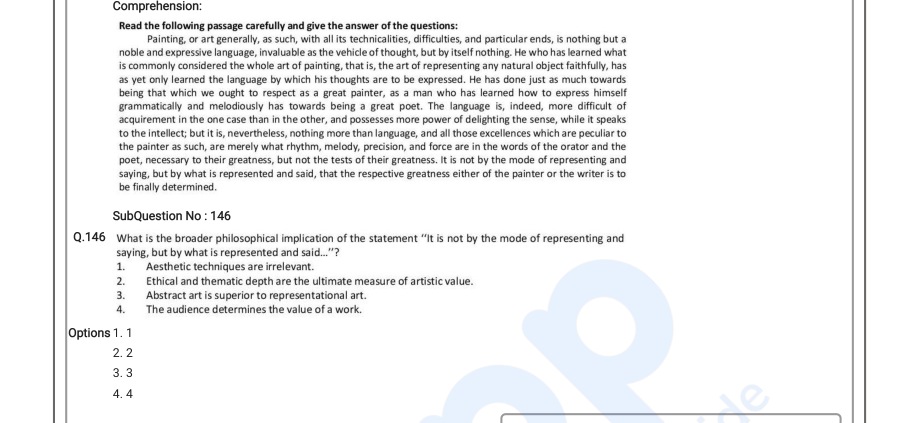 Read the question and choices in the excerpt. Choose A/B/C/D for the first/second/third/fourth option shown.