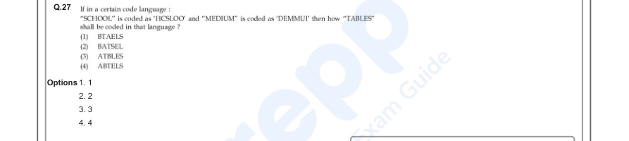 Read the question and choices in the excerpt. Choose A/B/C/D for the first/second/third/fourth option shown.