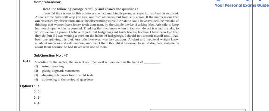 Read the question and choices in the excerpt. Choose A/B/C/D for the first/second/third/fourth option shown.