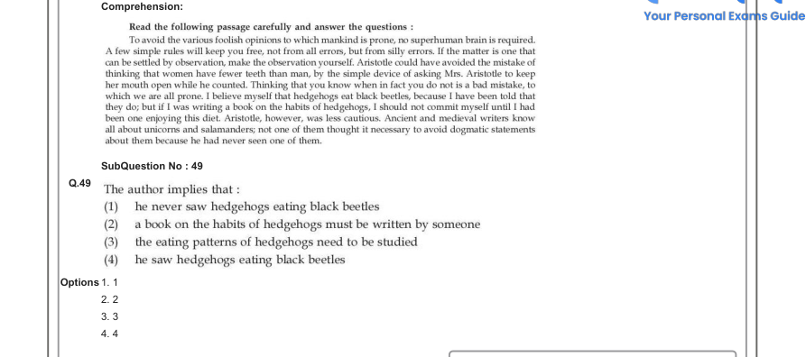 Read the question and choices in the excerpt. Choose A/B/C/D for the first/second/third/fourth option shown.