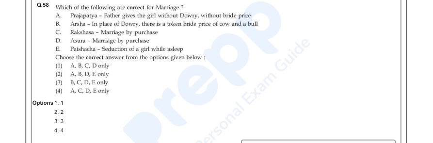 Read the question and choices in the excerpt. Choose A/B/C/D for the first/second/third/fourth option shown.