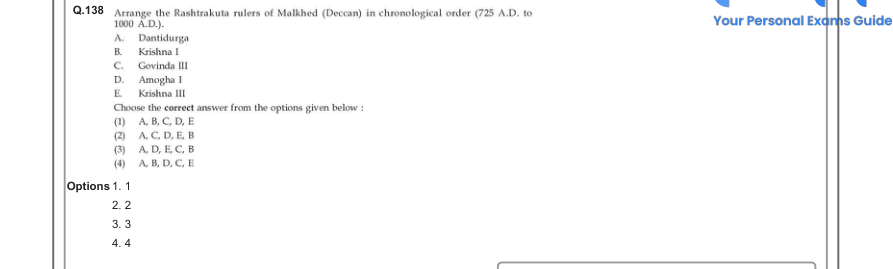 Read the question and choices in the excerpt. Choose A/B/C/D for the first/second/third/fourth option shown.