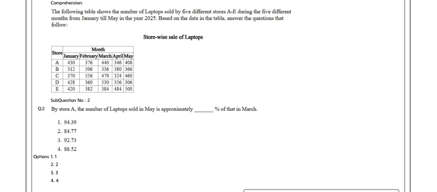 Read the question and choices in the excerpt. Choose A/B/C/D for the first/second/third/fourth option shown.