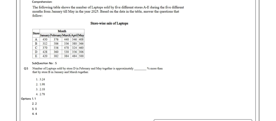 Read the question and choices in the excerpt. Choose A/B/C/D for the first/second/third/fourth option shown.