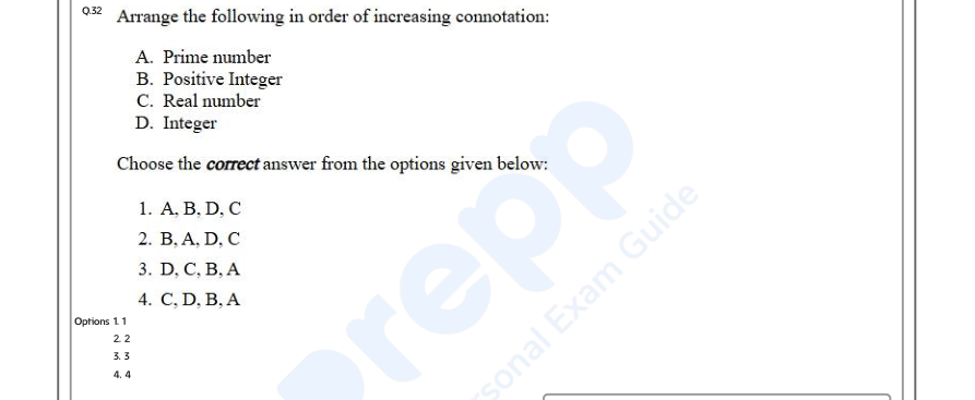 Read the question and choices in the excerpt. Choose A/B/C/D for the first/second/third/fourth option shown.