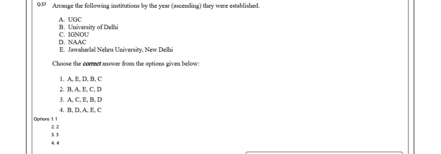 Read the question and choices in the excerpt. Choose A/B/C/D for the first/second/third/fourth option shown.