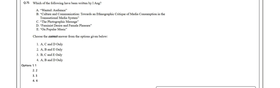 Read the question and choices in the excerpt. Choose A/B/C/D for the first/second/third/fourth option shown.