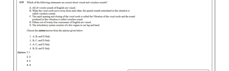 Read the question and choices in the excerpt. Choose A/B/C/D for the first/second/third/fourth option shown.