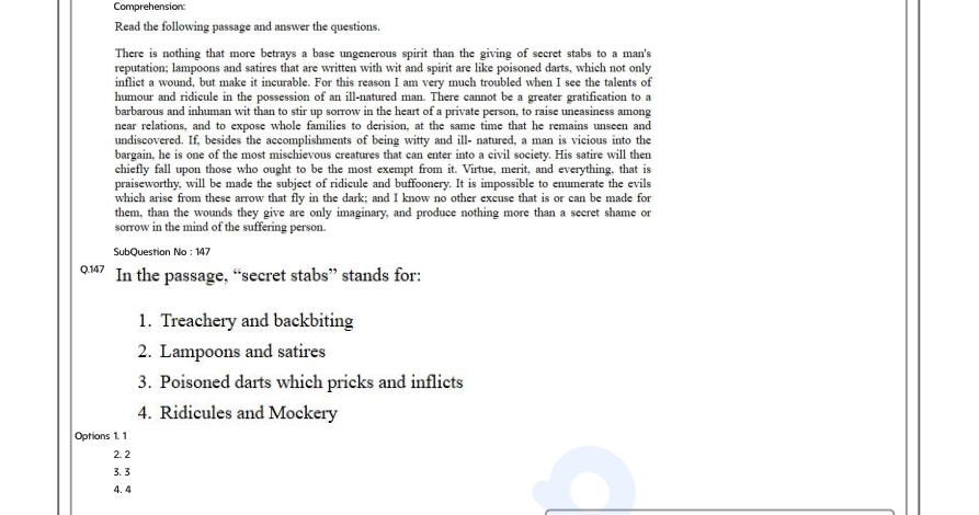 Read the question and choices in the excerpt. Choose A/B/C/D for the first/second/third/fourth option shown.