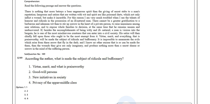 Read the question and choices in the excerpt. Choose A/B/C/D for the first/second/third/fourth option shown.