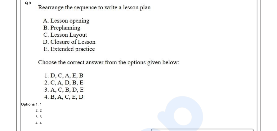Read the question and choices in the excerpt. Choose A/B/C/D for the first/second/third/fourth option shown.