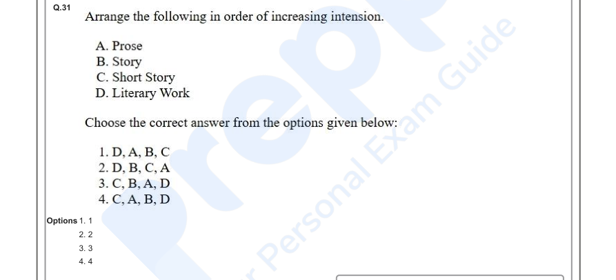 Read the question and choices in the excerpt. Choose A/B/C/D for the first/second/third/fourth option shown.