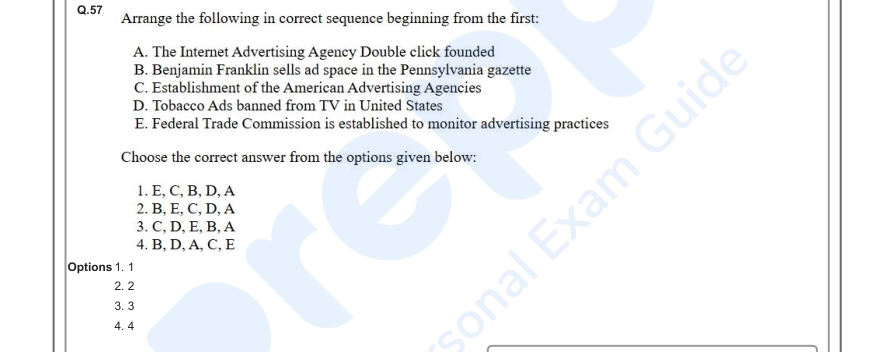 Read the question and choices in the excerpt. Choose A/B/C/D for the first/second/third/fourth option shown.